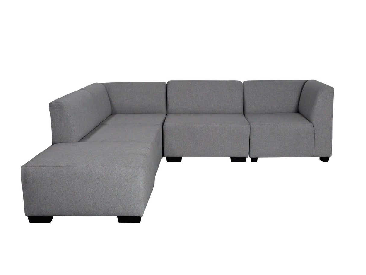 DS NZ Made Andy Corner Sofa with Ottoman - Vish Grey