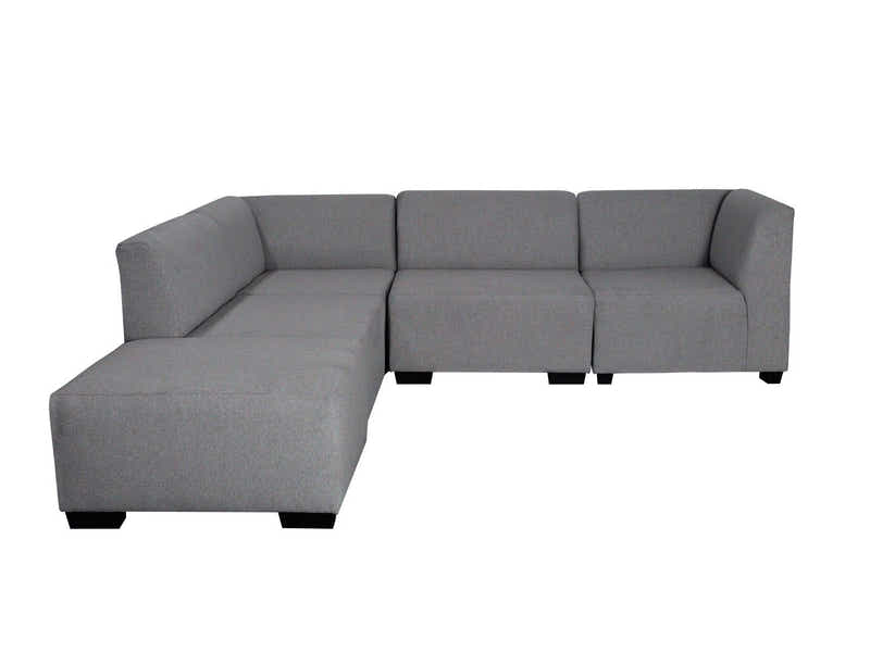 DS NZ Made Andy Corner Sofa with Ottoman - Vish Grey