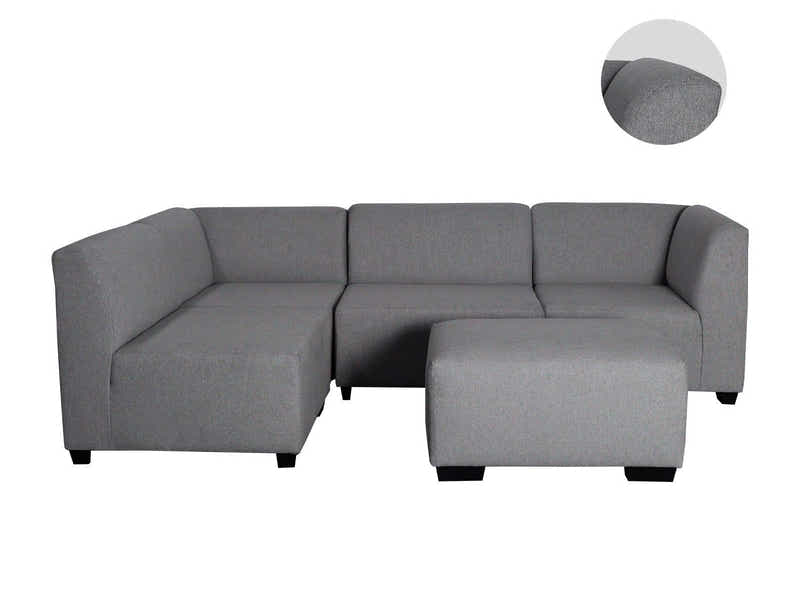 DS NZ Made Andy Corner Sofa with Ottoman - Vish Grey