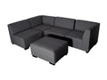 DS NZ Made Andy Corner Sofa with Ottoman - Kido Black