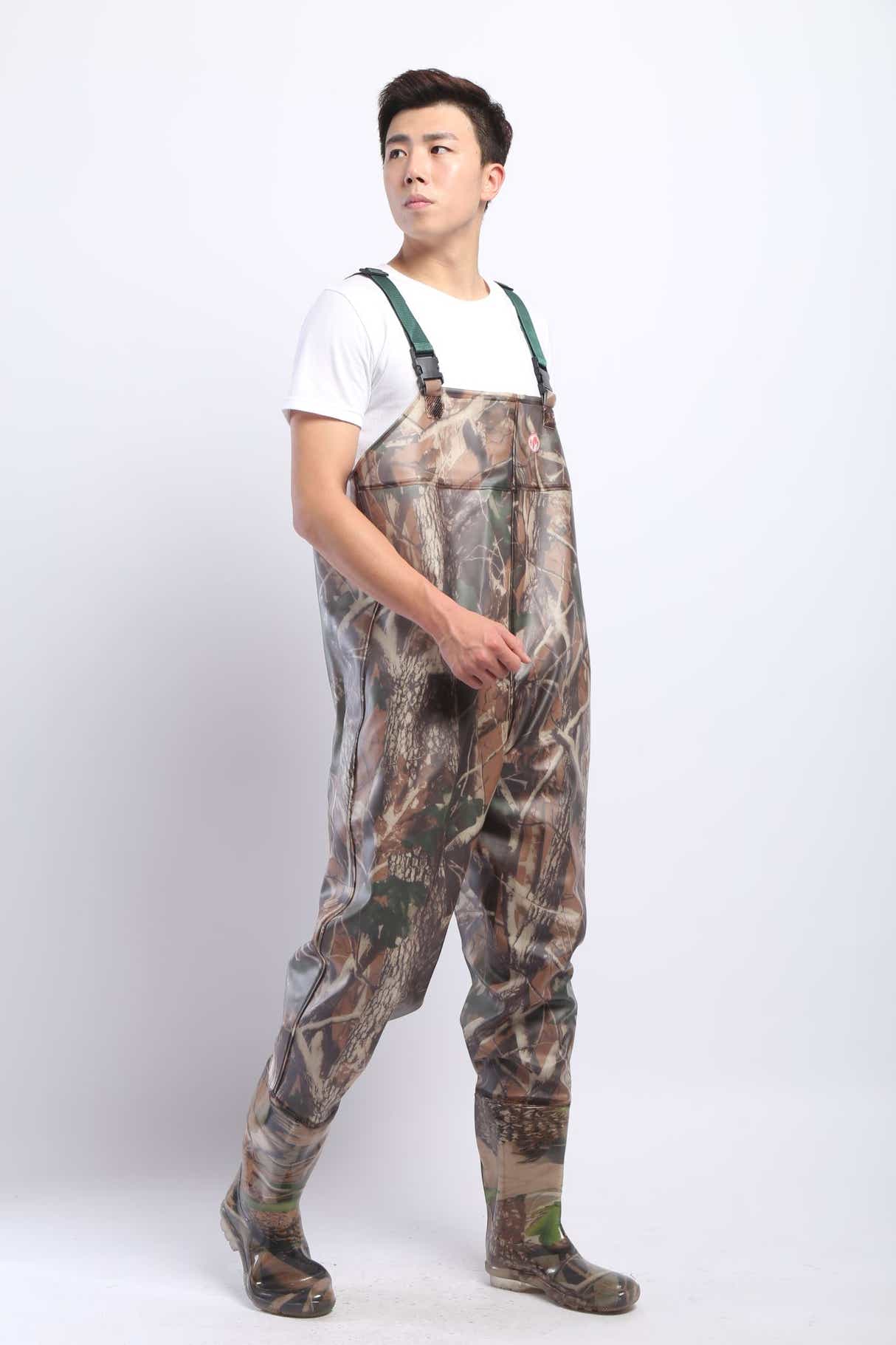 DS BS PVC Fishing & Hunting Lightweight Chest Waders-Size:41