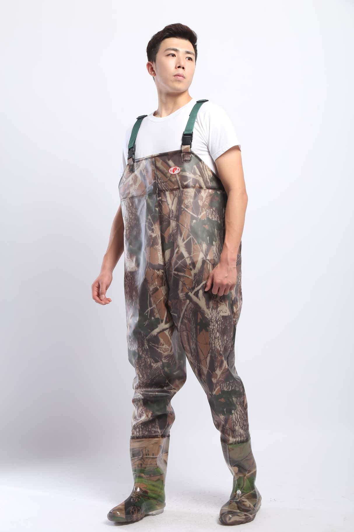 DS BS PVC Fishing & Hunting Lightweight Chest Waders-Size:41