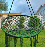 DS BS Handmade Macrame Swing Hammock Chair-Green