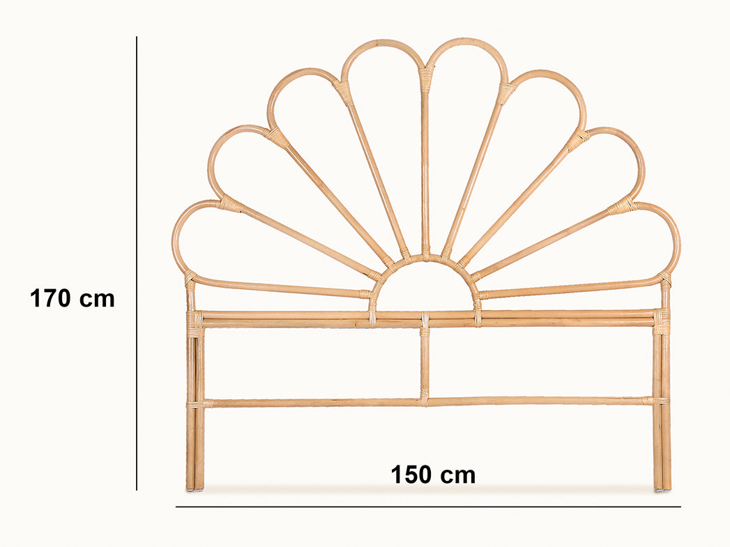 Rattan Headboard Petal - King