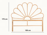 Rattan Headboard Petal - King