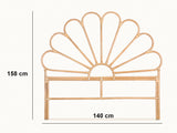 Rattan Headboard Petal - Queen