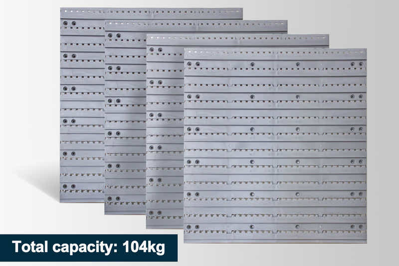 88 Parts Storage Bin Rack Wall-Mounted
