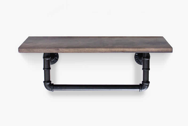 Pipe Shelf with Towel Rack