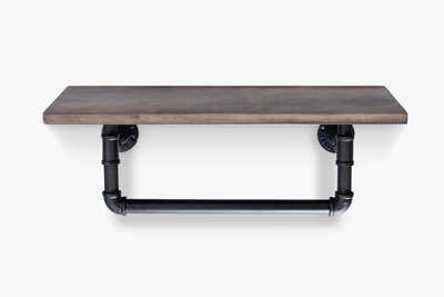 Pipe Shelf with Towel Rack