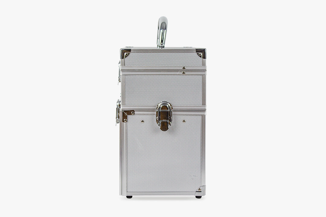 Makeup Case Silver With Drawer