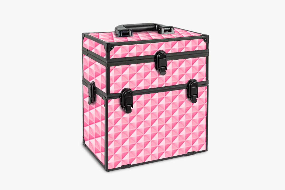 Makeup Case Diamond Pink With Drawer