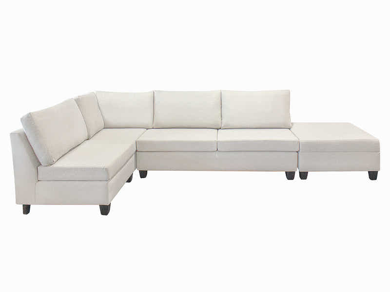 DS NZ Made Bhumi Corner Sofa with Ottoman - Kido Marble