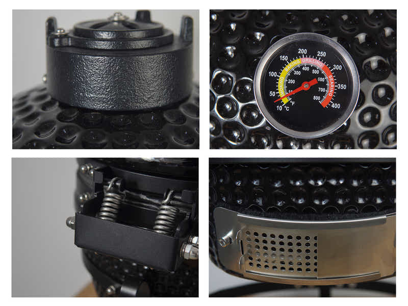 Kamado BBQ Grill Black - 13 Inch