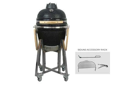 Kamado BBQ Grill Black - 18 Inch