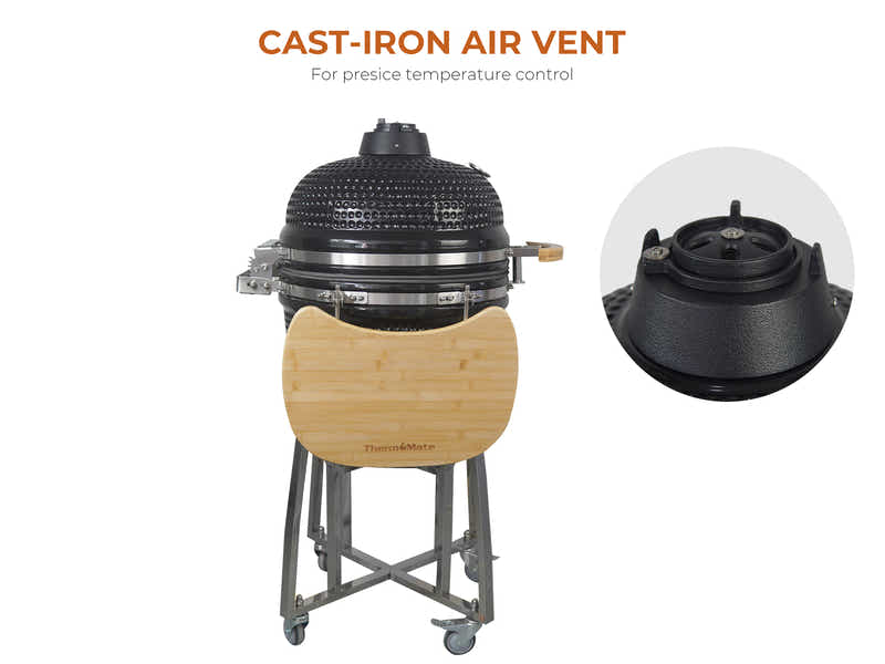 Kamado BBQ Grill Black - 21 Inch