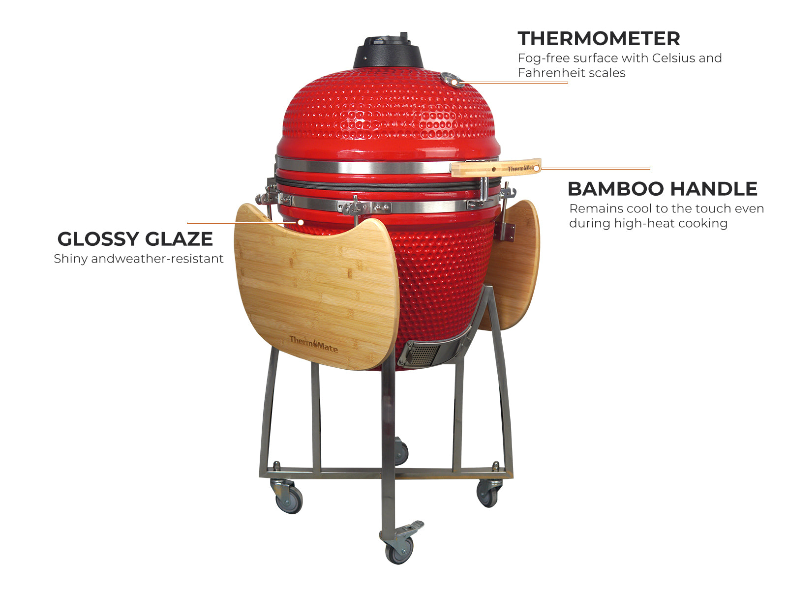 Kamado grill 21inch Red