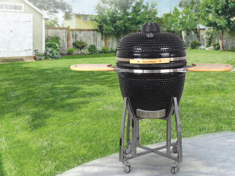 Kamado BBQ Grill Black - 23.5 Inch
