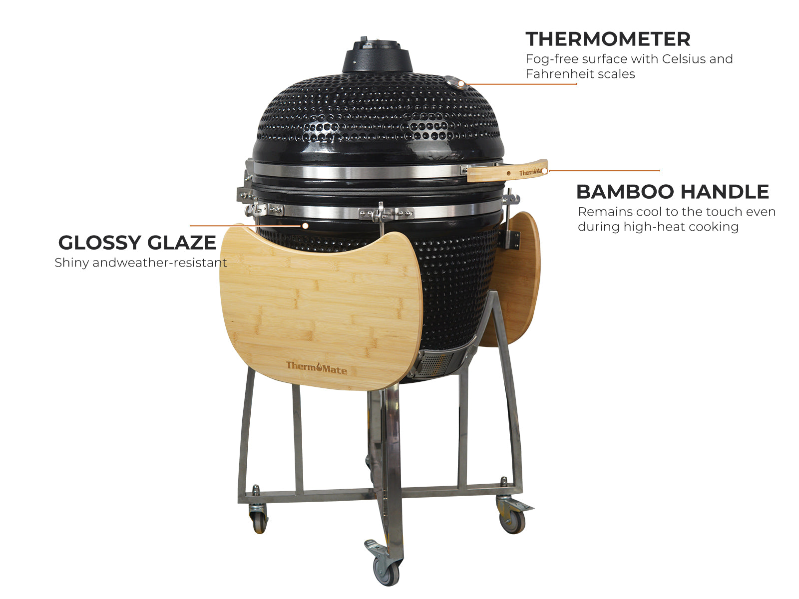 Kamado grill 23.5inch Black