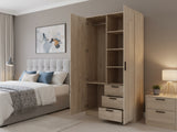 Kane 2 Doors Wardrobe With Drawers Upgraded
