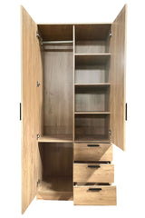 Kane 2 Doors Wardrobe With Drawers Upgraded