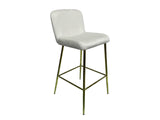 Bar Stool Velvet Covered White X 2