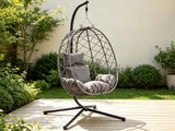 DS Single Foldable Outdoor Egg-Shaped Chair - Grey