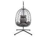 DS Single Foldable Outdoor Egg-Shaped Chair - Grey