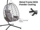DS Single Foldable Outdoor Egg-Shaped Chair - Grey