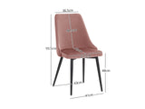 Dining Chair HCD Velvet Deep Blush X2