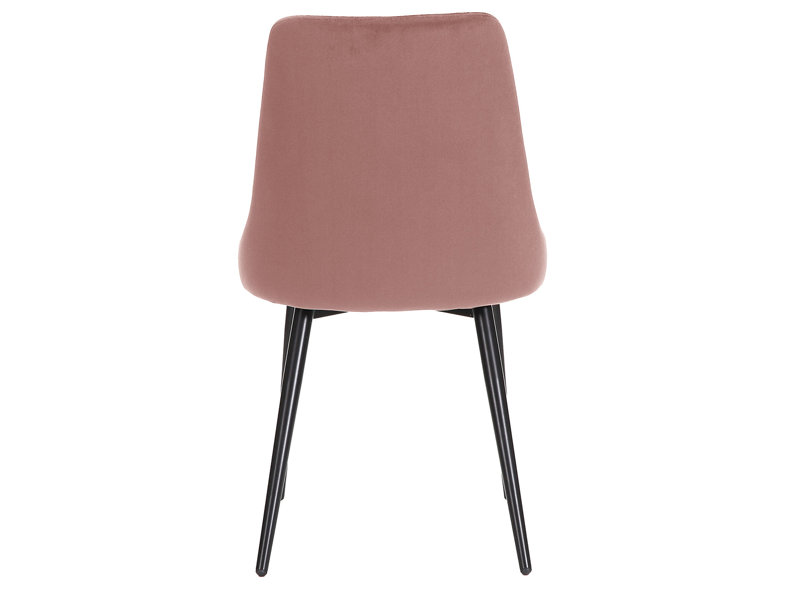 Deep Blush Velvet Dining Chair with Iron Legs - Set of 2