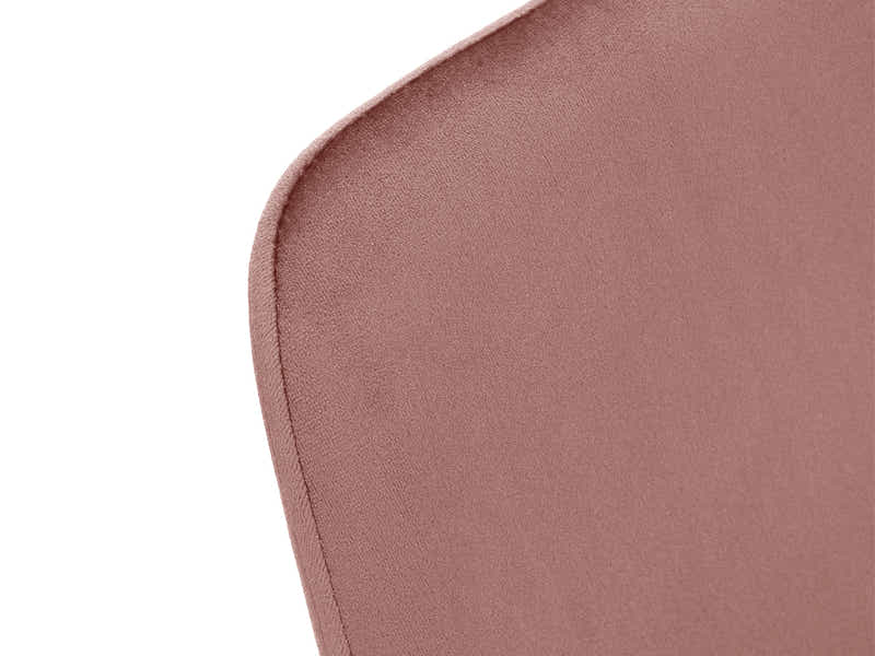 Deep Blush Velvet Dining Chair with Iron Legs - Set of 2