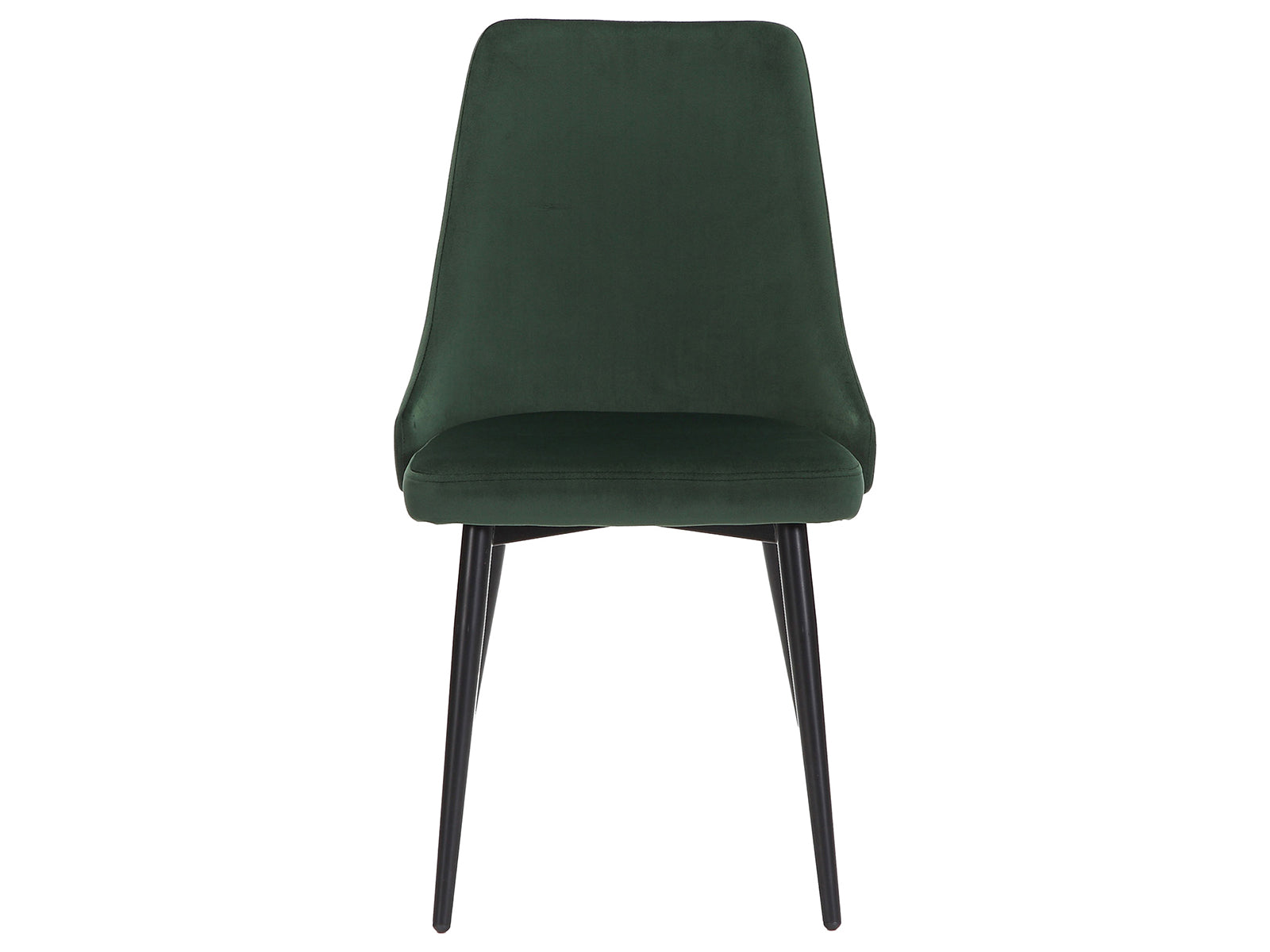 Emerald Green Velvet Dining Chair with Iron Legs - Set of 2