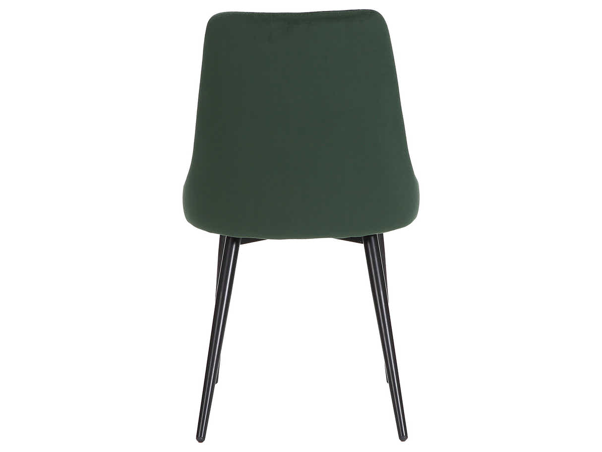 DS Emerald Green Velvet Dining Chair with Iron Legs - Set of 2