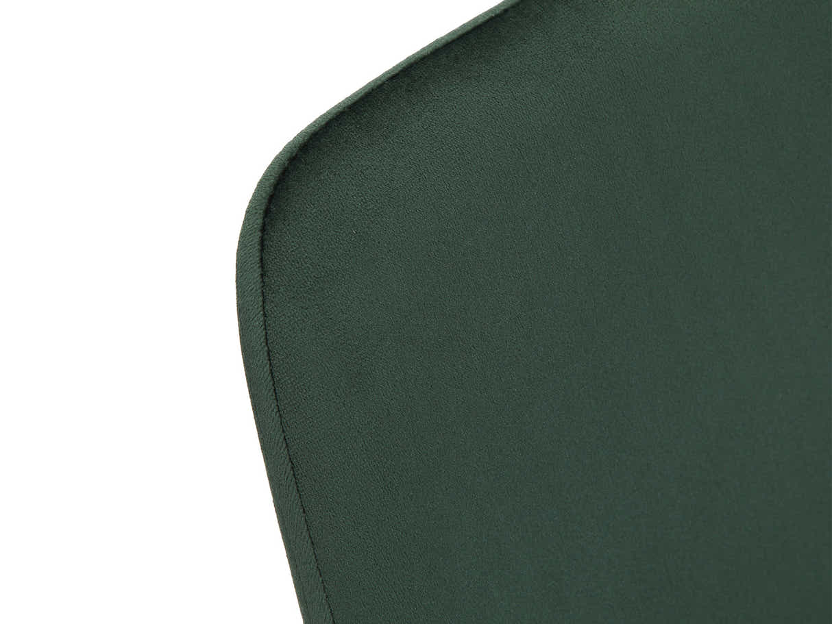 DS Emerald Green Velvet Dining Chair with Iron Legs - Set of 2