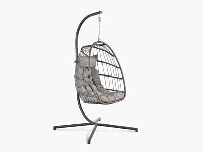 Pigato Single Swing Egg Chair - Grey