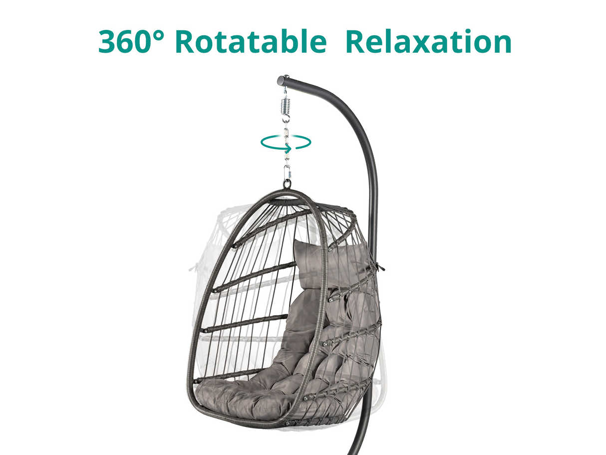 DS Pigato Single Swing Egg Chair - Grey