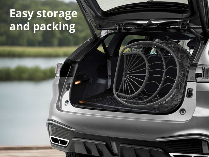 Pigato Single Swing Egg Chair - Grey