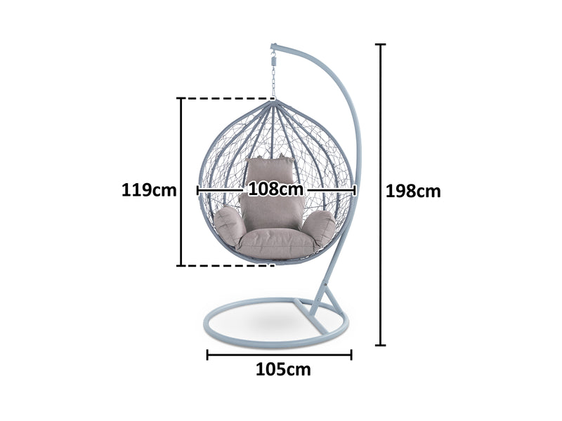 Outdoor Egg Chair grey