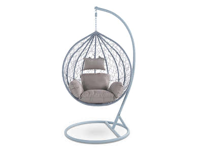 Outdoor Swing Egg Chair - Grey & Grey