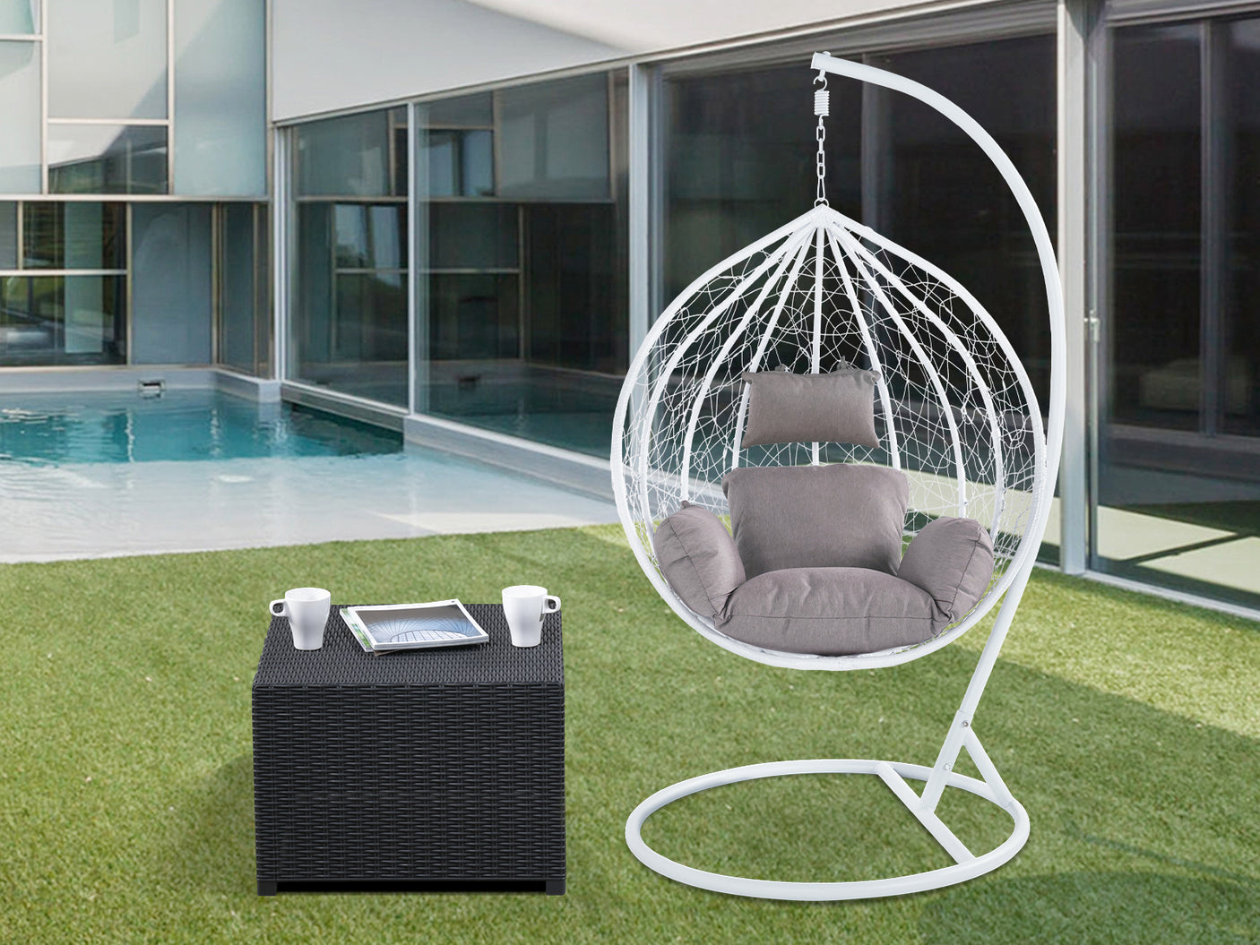 Outdoor Egg Chair white