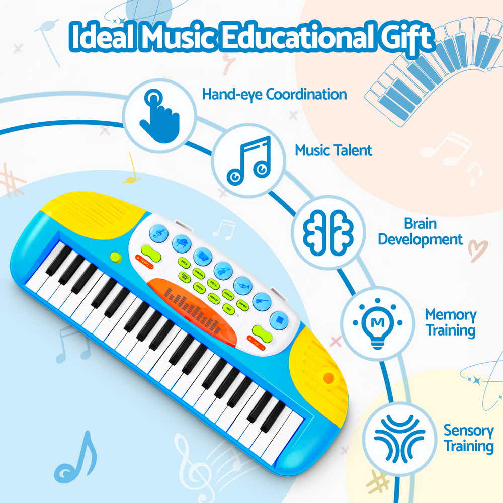 DS NA Keezi Kids Piano Keyboard 37 Keys Electronic Musical Instrument Set