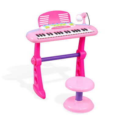DS NA Keezi Kids Piano Keyboard 37 Keys Electronic Musical Instrument Set Pink