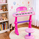 DS NA Keezi Kids Piano Keyboard 37 Keys Electronic Musical Instrument Set Pink