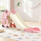 DS NA Keezi Kids Slide Set Basketball Hoop Outdoor Playground Toy Dragon 125cm
