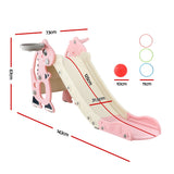 DS NA Keezi Kids Slide Set Basketball Hoop Outdoor Playground Toy Dragon 125cm