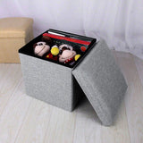 DS BS 38CM Storage Ottoman Cube Foot Rest-Grey