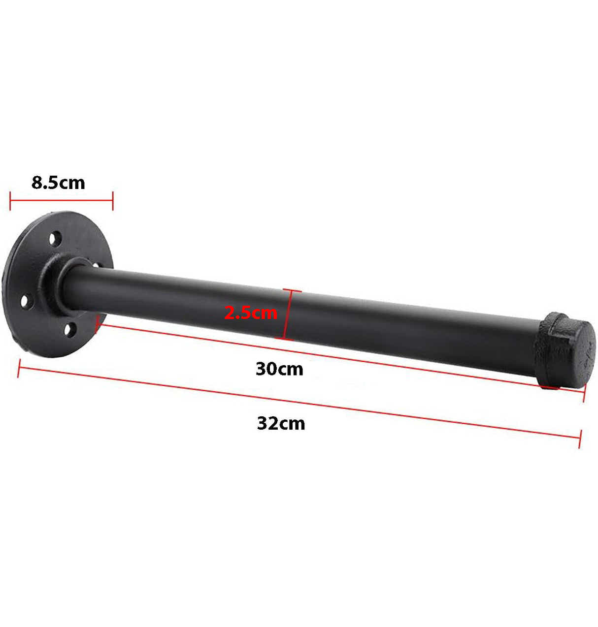 DS BS 2Pcs Industrial Pipe Clothes Bar-32CM