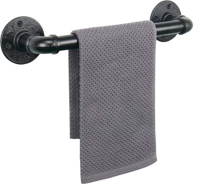 DS BS Industrial Pipe Towel Rack Towel Bar-30CM