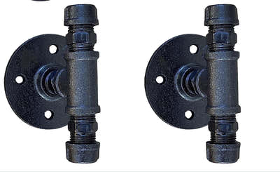 DS BS 2 Pcs Industrial Pipe T Type Coat Hook