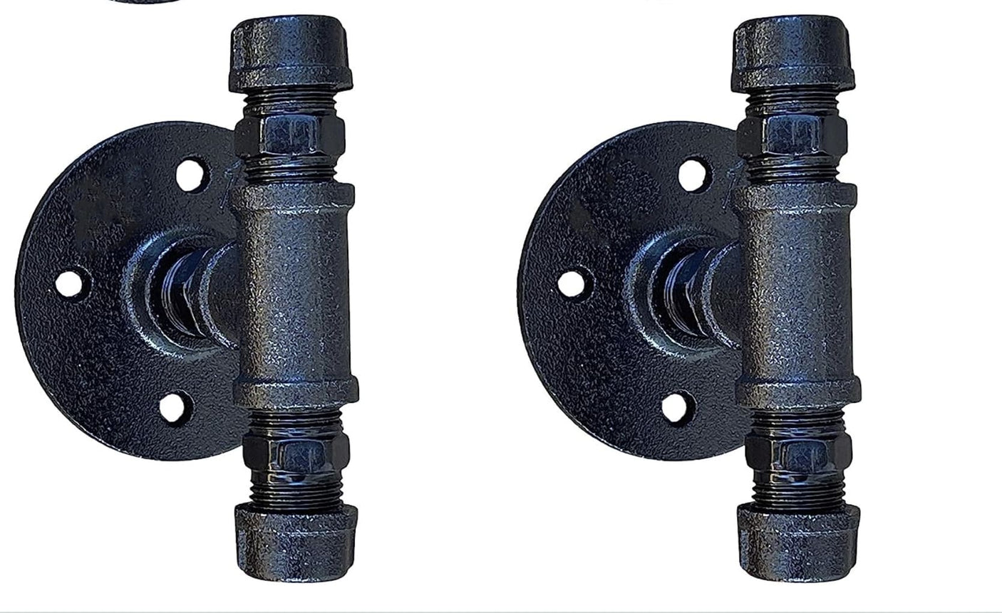 DS BS 2 Pcs Industrial Pipe T Type Coat Hook